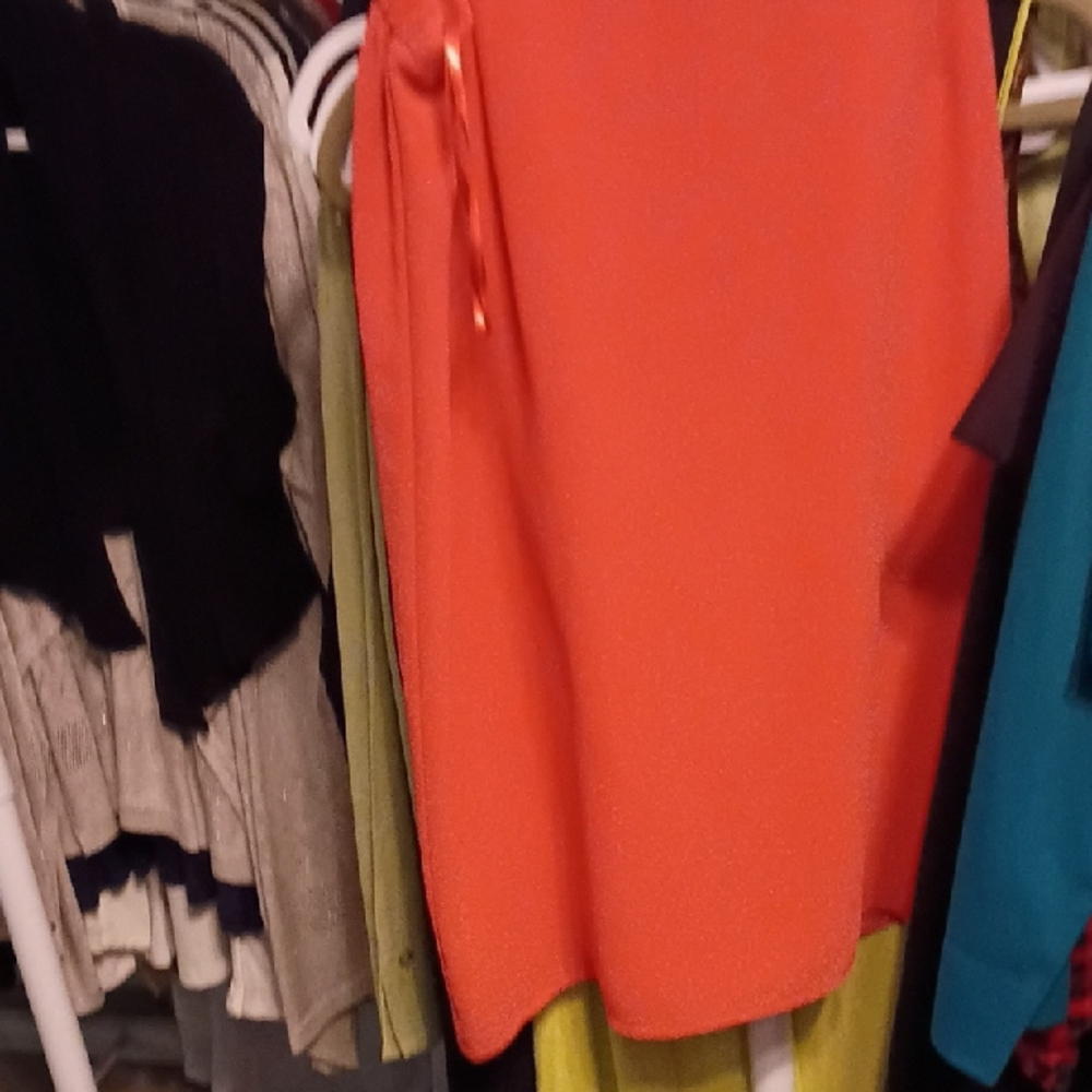 Womens Coral Tie-Waist Skirt